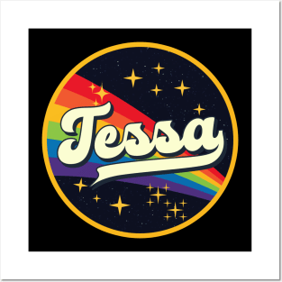 Tessa // Rainbow In Space Vintage Style Posters and Art